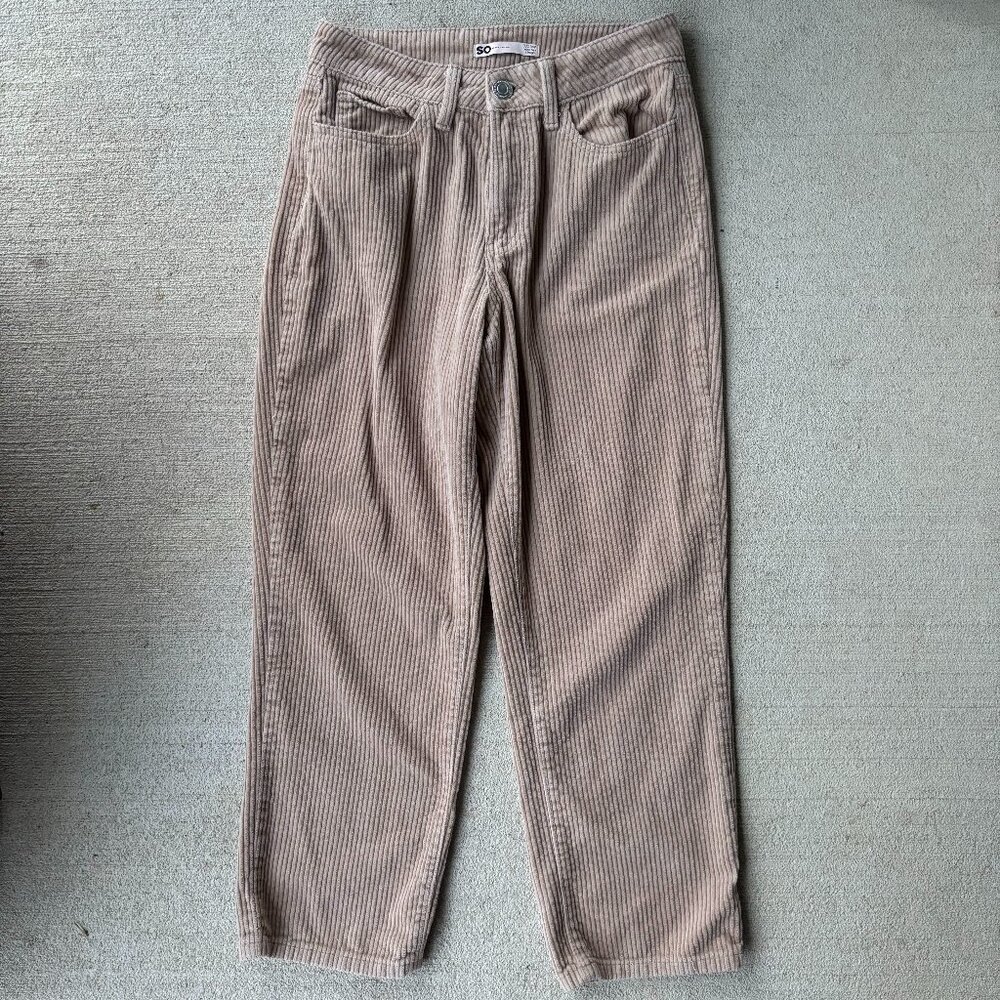 SO High Rise Straight corduroy pants